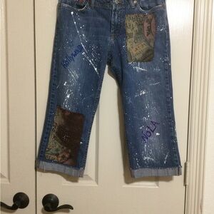 Lucky Brand Blue Distressed Ankle Jeans